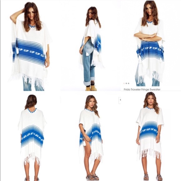 🆕 Wildfox Aztec white poncho - Picture 3 of 6